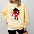 Heart Playing Baseball Valentine Baseball Comfort Colors Sweatshirt Blue Spruce Heart Playing Baseball Valentine Baseball Comfort Colors Sweatshirt Blue Spruce
