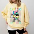 I Hit 100 Days Of School Baseball Drip 100th Day Of School Comfort Colors Sweatshirt Blue Spruce