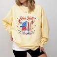 Hit Hard Run Fast Turn Left Baseball Cream Drip Crossed Bats Comfort Colors Sweatshirt Blue Spruce Hit Hard Run Fast Turn Left Baseball Cream Drip Crossed Bats Comfort Colors Sweatshirt Blue Spruce