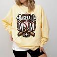 Home Run Baseball Mom Comfort Colors Sweatshirt Blue Spruce