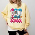 HUGvyn 100 Days Of School Baseball Ice Cream Teacher Student Comfort Colors Sweatshirt Blue Spruce HUGvyn 100 Days Of School Baseball Ice Cream Teacher Student Comfort Colors Sweatshirt Blue Spruce