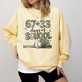 HUGvyn 6733 Days Of School Baseball 100 Days Camo Cap Boys Comfort Colors Sweatshirt Blue Spruce