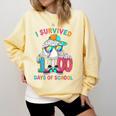 HUGvyn I Survived 100 Days Of School Baseball 6 7 Ice Cream Comfort Colors Sweatshirt Blue Spruce HUGvyn I Survived 100 Days Of School Baseball 6 7 Ice Cream Comfort Colors Sweatshirt Blue Spruce