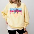 Ice Cream Baseball Cone Dripping Sprinkles Kids Boys Summer Premium Tri-Blend Comfort Colors Sweatshirt Blue Spruce Ice Cream Baseball Cone Dripping Sprinkles Kids Boys Summer Premium Tri-Blend Comfort Colors Sweatshirt Blue Spruce
