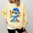 Ice Cream Baseball Drip Spots Sprinkle For Boys Youth Kids Comfort Colors Sweatshirt Blue Spruce Ice Cream Baseball Drip Spots Sprinkle For Boys Youth Kids Comfort Colors Sweatshirt Blue Spruce