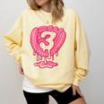Ice Cream Baseball Glove 3rd Birthday Edition Comfort Colors Sweatshirt Blue Spruce