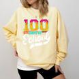 Ice Cream Drip 100 Days Of School Baseball Boys 100th Day Comfort Colors Sweatshirt Blue Spruce
