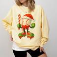 Ice Cream Drip Baseball Christmas Baseball Drip Candy Cane Comfort Colors Sweatshirt Blue Spruce