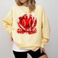 Ice Cream Drip Heart Valentines Day Baseball Boys Youth Kids Comfort Colors Sweatshirt Blue Spruce