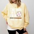 I'm His 1 Fan Since Day One Baseball Mom Comfort Colors Sweatshirt Blue Spruce