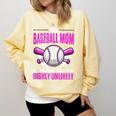I'm A Baseball Mom Baseball Pitcher Catcher Baseball Player Comfort Colors Sweatshirt Blue Spruce