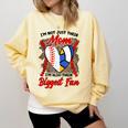 I'm Their Biggest Fan Volleyball Baseball Mom Comfort Colors Sweatshirt Blue Spruce