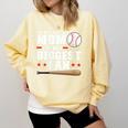 I'm Not Just His Mom I'm His Biggest Fan Baseball Mom Comfort Colors Sweatshirt Blue Spruce
