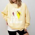 It's My 13th Birthday Baseball Softball Heart 13 Year Old Comfort Colors Sweatshirt Blue Spruce It's My 13th Birthday Baseball Softball Heart 13 Year Old Comfort Colors Sweatshirt Blue Spruce