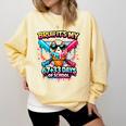 It's My 6733 Days Of School Baseball Ice Cream Dripping Comfort Colors Sweatshirt Blue Spruce It's My 6733 Days Of School Baseball Ice Cream Dripping Comfort Colors Sweatshirt Blue Spruce