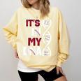 ITS In My DNA Baseball Sport Player Saying Comfort Colors Sweatshirt Blue Spruce
