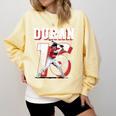 Jarren Duran Boston MLB Baseball Players MLBJDU201M Comfort Colors Sweatshirt Blue Spruce