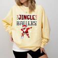 Jingle Ballers Plaid Santa Dabbing Baseball Christmas Comfort Colors Sweatshirt Blue Spruce Jingle Ballers Plaid Santa Dabbing Baseball Christmas Comfort Colors Sweatshirt Blue Spruce