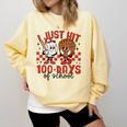I Just Hit 100 Days Of School Baseball 100th Day Teacher Kid Comfort Colors Sweatshirt Blue Spruce I Just Hit 100 Days Of School Baseball 100th Day Teacher Kid Comfort Colors Sweatshirt Blue Spruce