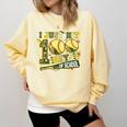 I Just Hit 100 Days Of School Baseball Teacher Boy Girl Kid Comfort Colors Sweatshirt Blue Spruce