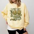I Just Hit 100 Days Of School Camouflage Baseball Comfort Colors Sweatshirt Blue Spruce
