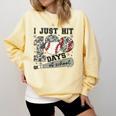 I Just Hit 100 Days Of School Teacher Baseball Boys Kids Comfort Colors Sweatshirt Blue Spruce I Just Hit 100 Days Of School Teacher Baseball Boys Kids Comfort Colors Sweatshirt Blue Spruce