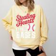 Kids Stealing Hearts Cute Baseball Boys Comfort Colors Sweatshirt Blue Spruce Kids Stealing Hearts Cute Baseball Boys Comfort Colors Sweatshirt Blue Spruce