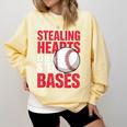 Kids Stealing Hearts Like I Steal Bases Cute Baseball Boys Comfort Colors Sweatshirt Blue Spruce Kids Stealing Hearts Like I Steal Bases Cute Baseball Boys Comfort Colors Sweatshirt Blue Spruce