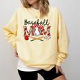 Leopard Baseball Mom Game Day Vibes Mother's Day Comfort Colors Sweatshirt Blue Spruce Leopard Baseball Mom Game Day Vibes Mother's Day Comfort Colors Sweatshirt Blue Spruce