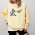 Leopard Baseball Player Ice Cream Drip For Boys Kids Comfort Colors Sweatshirt Blue Spruce Leopard Baseball Player Ice Cream Drip For Boys Kids Comfort Colors Sweatshirt Blue Spruce