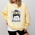 Leopard Messy Bun Mom Mother's Day Baseball Mommy Comfort Colors Sweatshirt Blue Spruce Leopard Messy Bun Mom Mother's Day Baseball Mommy Comfort Colors Sweatshirt Blue Spruce