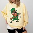 Leprechaun Baseball St Patricks Day Saint Pattys Men Boys Comfort Colors Sweatshirt Blue Spruce