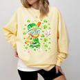 Leprechaun Playing Baseball Happy St Patricks Day Men Boys Comfort Colors Sweatshirt Blue Spruce Leprechaun Playing Baseball Happy St Patricks Day Men Boys Comfort Colors Sweatshirt Blue Spruce