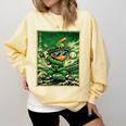 Leprechaun Playing Baseball Japanese Art St Patricks Day Comfort Colors Sweatshirt Blue Spruce Leprechaun Playing Baseball Japanese Art St Patricks Day Comfort Colors Sweatshirt Blue Spruce
