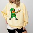 Leprechaun Playing Baseball St Patricks Day Men Boys Kids Comfort Colors Sweatshirt Blue Spruce Leprechaun Playing Baseball St Patricks Day Men Boys Kids Comfort Colors Sweatshirt Blue Spruce