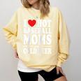 I Love Heart Hot Baseball Moms And Cold Beer Raglan Baseball Tee Comfort Colors Sweatshirt Blue Spruce