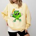 Lucky Shamrock Playing Baseball St Patrick's Kids Boys Comfort Colors Sweatshirt Blue Spruce Lucky Shamrock Playing Baseball St Patrick's Kids Boys Comfort Colors Sweatshirt Blue Spruce