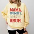 Mama Mommy Mom Bruh Baseball For Women Grandma Mother's Day Comfort Colors Sweatshirt Blue Spruce