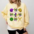 Mardi Gras Baseball Coquette Bow Fat Tuesday Parade Girls Comfort Colors Sweatshirt Blue Spruce Mardi Gras Baseball Coquette Bow Fat Tuesday Parade Girls Comfort Colors Sweatshirt Blue Spruce