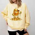 Melting Baseball Mascot Slugger Bat Cap Cartoon Comfort Colors Sweatshirt Blue Spruce Melting Baseball Mascot Slugger Bat Cap Cartoon Comfort Colors Sweatshirt Blue Spruce