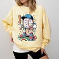 Melting Slime Sprinkle Baseball Mascot With Bat Comfort Colors Sweatshirt Blue Spruce Melting Slime Sprinkle Baseball Mascot With Bat Comfort Colors Sweatshirt Blue Spruce