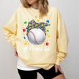 Messy Ball Puzzle Baseball Mom Life Autism Awareness Month Comfort Colors Sweatshirt Blue Spruce