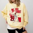 Mike Trout Los Angeles A MLB Baseball Players MLBMTR304N Comfort Colors Sweatshirt Blue Spruce Mike Trout Los Angeles A MLB Baseball Players MLBMTR304N Comfort Colors Sweatshirt Blue Spruce