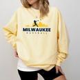Milwaukee Baseball Minimalist City Skyline Baseball Lover Comfort Colors Sweatshirt Blue Spruce Milwaukee Baseball Minimalist City Skyline Baseball Lover Comfort Colors Sweatshirt Blue Spruce