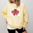 Mom Of Both Baseball Mom Mommy Comfort Colors Sweatshirt Blue Spruce