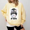 Mom Of Both Volleyball And Baseball Mom For Women Messy Bun Comfort Colors Sweatshirt Blue Spruce Mom Of Both Volleyball And Baseball Mom For Women Messy Bun Comfort Colors Sweatshirt Blue Spruce