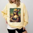 Mona Lisa Baseball Trending Aesthetic Streetwear Comfort Colors Sweatshirt Blue Spruce