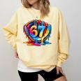 Number 67 Baseball Glove Ice Cream Drip Six Seven Meme Comfort Colors Sweatshirt Blue Spruce Number 67 Baseball Glove Ice Cream Drip Six Seven Meme Comfort Colors Sweatshirt Blue Spruce