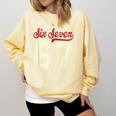 Number 67 Meme Six Seven Baseball Style Kids Boy Teen Comfort Colors Sweatshirt Blue Spruce