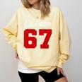Number 67 Numbered Six Seven Baseball Jersey Style Team 67 Comfort Colors Sweatshirt Blue Spruce Number 67 Numbered Six Seven Baseball Jersey Style Team 67 Comfort Colors Sweatshirt Blue Spruce
